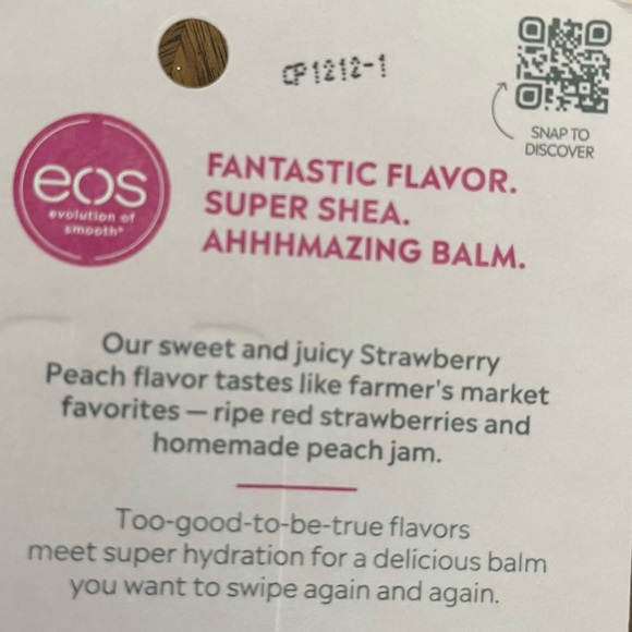 eos super soft strawberry peach lip balms .14 oz each 3 total NWT NEW bundle - Picture 4 of 4